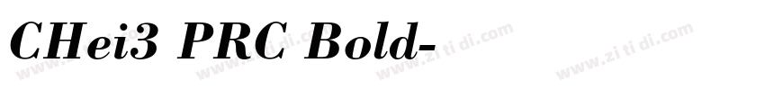 CHei3 PRC Bold字体转换